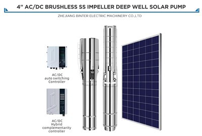 Високий тиск 30 м3/год. Високий номінальний потік AC Dc Занурювальний насос для глибокої свердловини